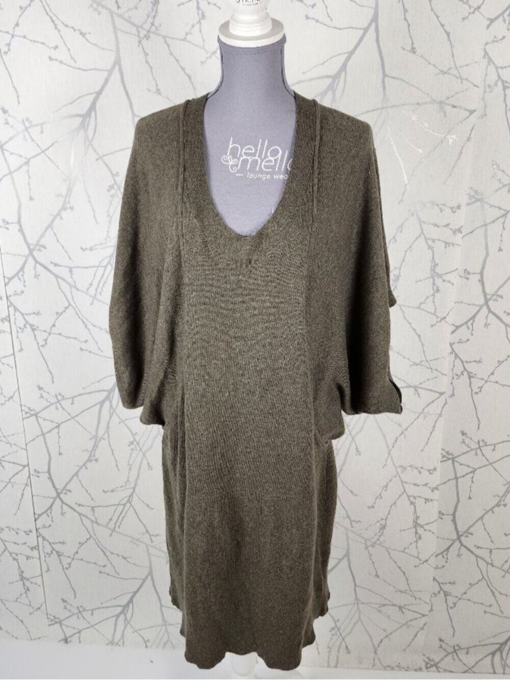 Banana Republic Wool Cashmere Blend Knit Batwing Sweater Dress